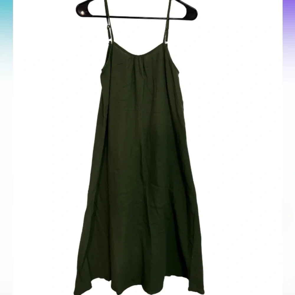 NWT Citrine Swim‎ Forest Green Della Dress Size Small Adjustable Straps